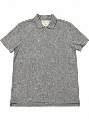 Bloomingdale's Men’s Gray Terry Polo Shirt Size L Short Sleeve